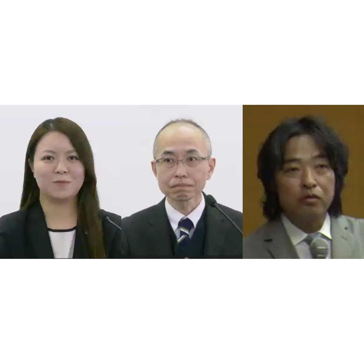医薬品医療機器総合機構 安全性情報・企画管理部 リスクコミュニケーション推進課　間山　彩様　②京都第二赤十字病院 副薬剤部長 医療情報室 副室長　岡橋　孝侍先生　③ＪＭＰ法律事務所 弁護士／薬剤師　赤羽根　秀宜先生